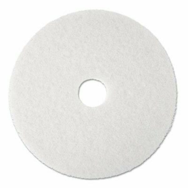 3M Super Polish Floor Pad 4100, 19in Diameter, White, 5PK 08483